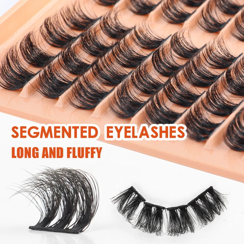 9 Rows 90 Bundles Eyelash Natural Russian Volume Extension Faux Cils Eyelashes Individual Cluster False Lashes Makeup Maquillage