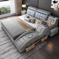 Cute Queen Size Double Bed Aesthetic Unique Nordic Multifunctional Leather Double Bed King Modern Cama Box Casal Furniture