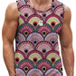 Retro Geometric Graphic Tank Tops For Men Casual Summer Sleeveless 3D Printed Vest Loose Quick Dry Breathable Tees Pullovers