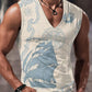 Sailor Suit 3D Ship Print T Shirt Men's Quick Dry Sleeveless Tank Top Oversized Fitness Sports Shirt Men's Design Clothing