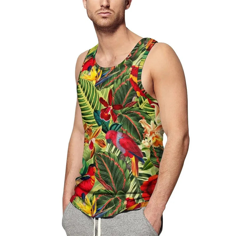 New Summer 3D Cute Animal Birds Printing Tank Top For Men Fashion Kid Streetwear Vest Hawaiian Harajuku Tank Tops Unisex Clothes