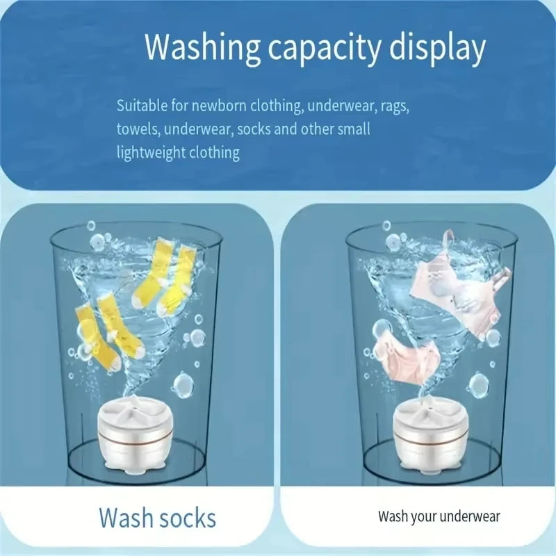 Business Travel Portable Washing Machine Mini Washing Machine Suitable For Socks Underwear Lavender Household Appliances New