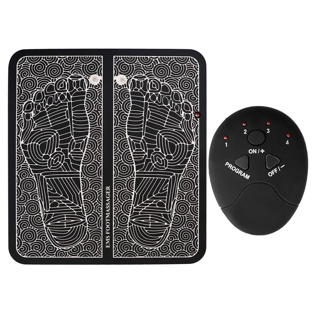 Electric Tens Foot Vibrator Cushion Blood Circulation Muscle Relax Pain Acupunctur Pad EMS Foot Massager Mat Foot Health Care