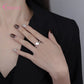 925 Sterling Silver New Arrival Colorful Heart-shaped Youthful Smart Wedding Rings Jewelry Gift For Women Girls