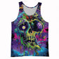 Trend Skull Pattern Tank Top For Men Fashion Summer Sleeveless Abstract 3D Printed Vest Cool Streetwear Hip Hop Undershirts Tank