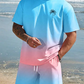 2 Piece Summer Casual Everyday Men's Short Sleeve Shorts Set Hawaiian Print Men's T-shirt Outdoor Sports Men's Beach Shorts