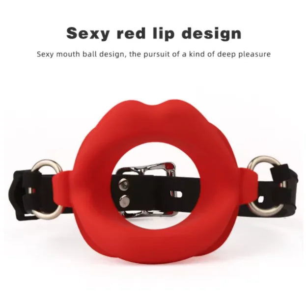 Silicone Oral Fixation Silicone O Ring Mouth Plug Open Gag Toys for Couples Sex Shop BDSM Bondage Restraint Lips Shape Sex Toys