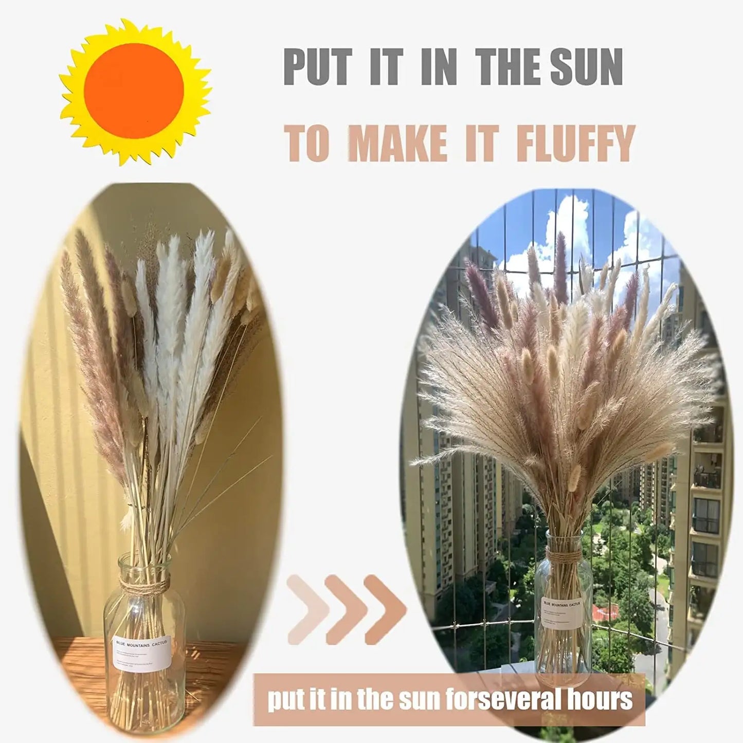 Dried Flowers Pampas Grass Flores Artificial Flowers Fake Wedding Decoration Fleurs Artificielles Naturelle Christmas Home Decor