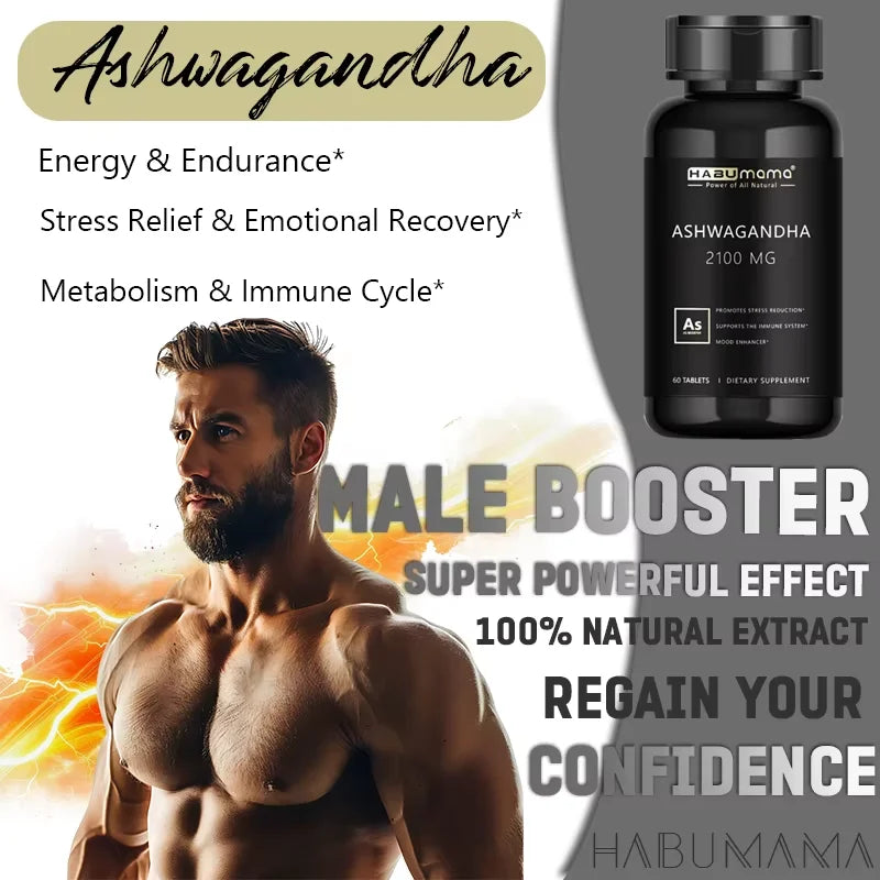 Original Ashwagandha Tablet Pen-is Enlargement Energy Supplement Anti-oxidation,Enhance Immunity,E-rection Capsules for Men
