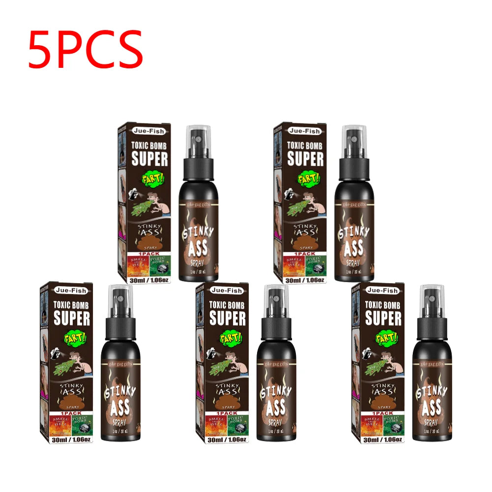 1-10pcs 30ML Liquid Fart Spray Can Stink Bomb Ass-Smelly Stinky Gas Crap Gag Prank Novelties Toy Joke Party Supplies