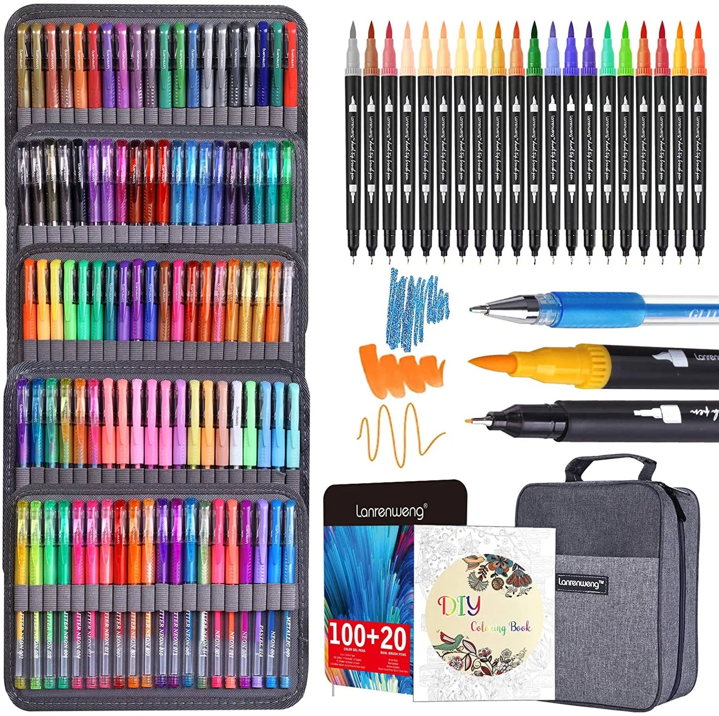 ZSCM 12/24/32/120/ Color Ballpoint Pens School Items Gel Pensoffice Accessories Stationery Supplies Erasable Pen  Highlighter Pe