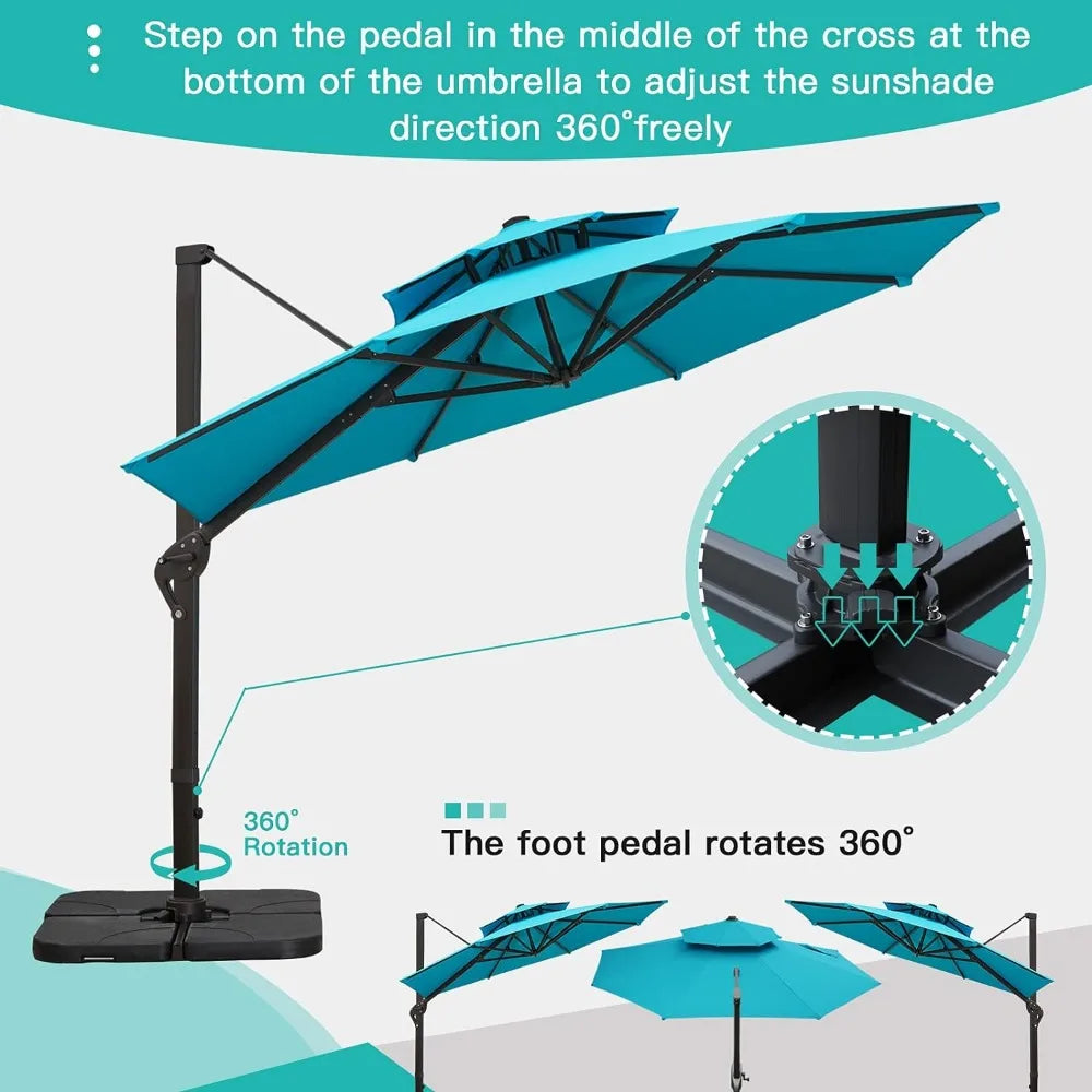 Garden Furniture Outdoor Terrace Umbrella for the Beach Large Garden Umbrellas and Patio Bases Camping Parasol De Plage Canopy