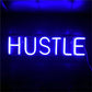 HUSTLE LED Neon Sign Light Wall Art Decorative Show Hanging Signs for Bedroom Room Party Home Bar Decor Night Light USB Powered