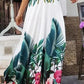 Chic And Elegant Woman Dress Beach Strappy Casual V neck Boho Floral Sleeveless Maxi Party Sundress