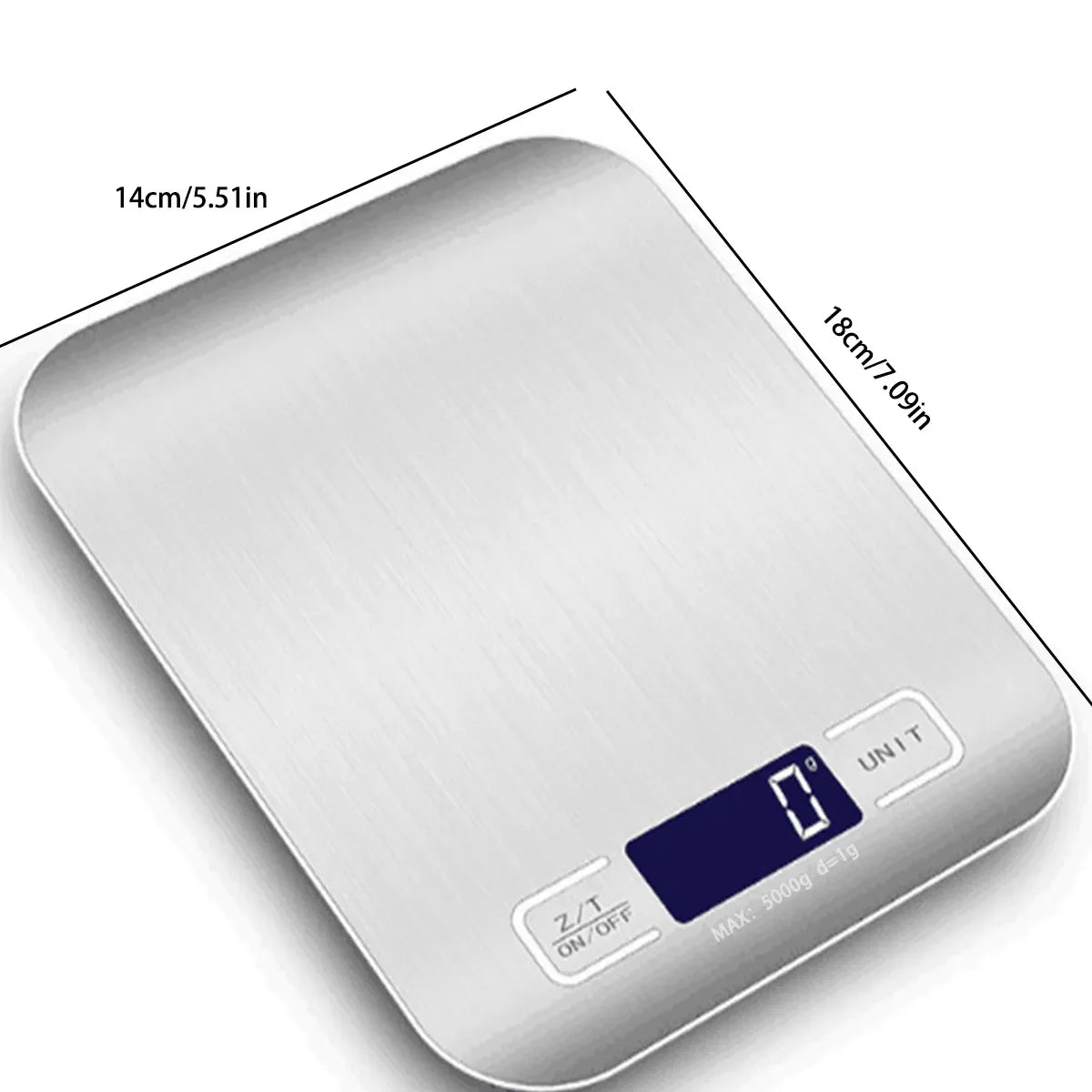 5kg Electronic Scales On Battery Stainless Steel Electronic Scales Home Food Snacks Weighing Measuring Tools Digital Scales