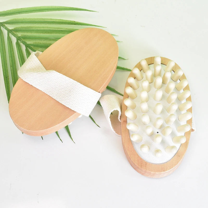 Body Anti Cellulite Brush Soothing Wooden Essential Oil Spa Air Cushion Massage Hair Comb Scalp Massage Brush Body Massager