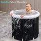 Black Bubble Bath Bucket fittings Folding Adult Portable Bathtub outdoors PVC Inflatable SPA Ice Bath Challenge Ice Therapy