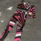 Women Swimsuit Split Swimsuit Bikini Striped Geometry Pattern One-Piece Swimsuit