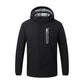 Men’s Autumn Winter 8 Areas Heated Vest Constant Temperature Electric Heating Jacket Solid Color Hoodie Long Sleeve Warm Coat