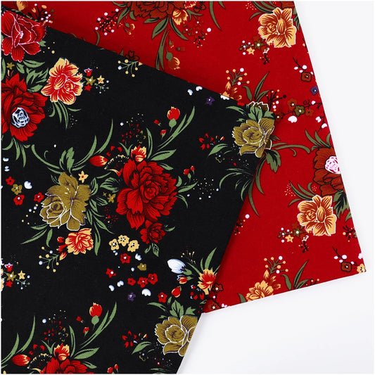 100% Cotton Floral Fine Corduroy Fabric For Making Apparel Dress Soft Sewing Diy Material Peony Design