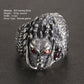 Authentic 925 Sterling Silver Dragon Rings For Men With Garnet Natural Stone Red Eyes Vintage Punk Rock Mens Fine Jewelry