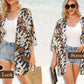 Women'S Summer Beach Kimono Cardigan Floral Print Chiffon Loose Top Bikini Cover Up Sexy Transparent Shawl Oversize Cardigan