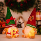 Haobei hot sale Christmas decoration gingerbread man ornament luminous biscuit man red and green pointed hat with light doll