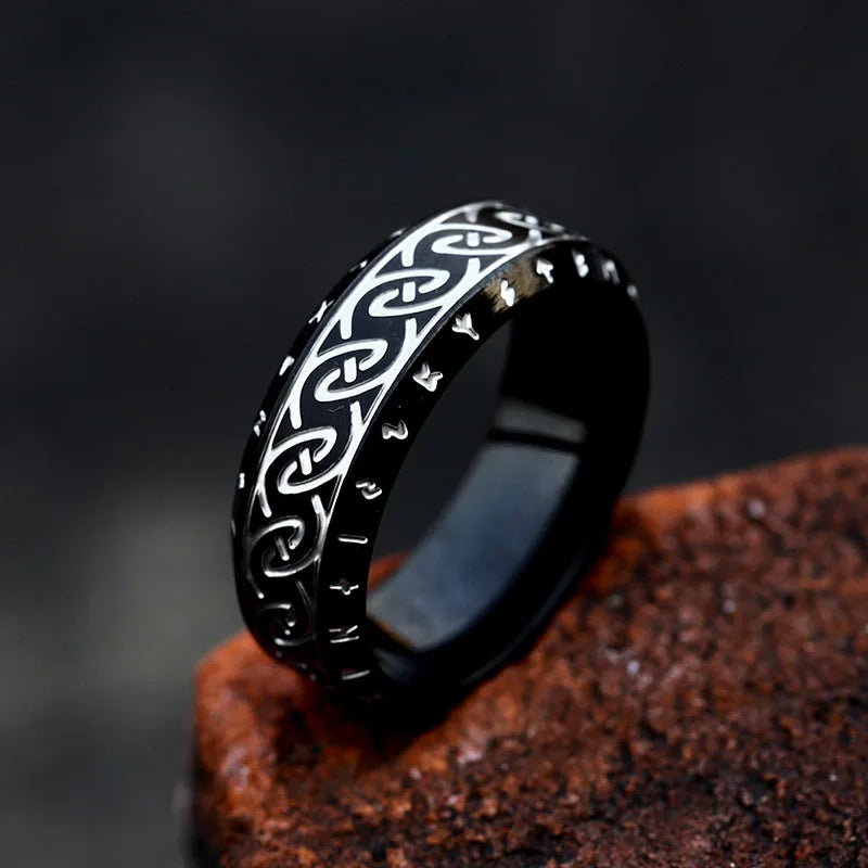 Beier 316L Stainless Steel Fashion Style MEN Women Fashion Odin Norse Viking Totem Amulet Rune Words Rings Jewelry LR-R143