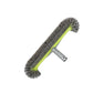 17.5" Heavy Duty Aluminum Pool Brush Head With 7 Rows Nylon Bristles For Pool Wall Steps Corner Cleaning