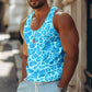 Sea Beach Casual Funny Tank Top For Men 3D Print Effect Quickly Dry Basketball Vest 2025 Summer Simple Fashion Sleeveless Top