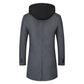 2023 Mens Wool Coat Winter Men Thick Warm Coat High Quality Design Wool Coat Men High Quality Design Hooded Woolen Overcoat