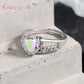 925 Sterling Silver New Arrival Colorful Heart-shaped Youthful Smart Wedding Rings Jewelry Gift For Women Girls