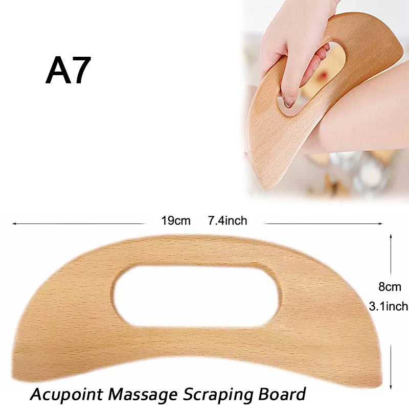 Wood Therapy Massage Tools for Body Shaping,Anti Cellulite Lymphatic Drainage,Professional Wooden Massage for Waist Sculpting