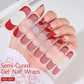 14pc Transparent Semi Cured Gel Nail Strips Nail Strengthening Gel Slider Long-Lasting Clear Crystal Gel Waterproof UV Stickers