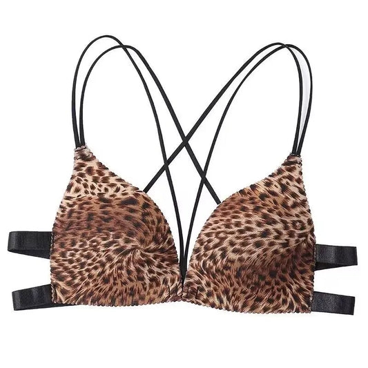 Women Flower Printed Bras Front Buckle Wireless Bralette Sexy Lingerie Comfort Push Up Floral Bras