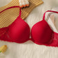 Women's sexy lingerie with smooth lace and steel rims gathered push up straps adjustable and comfortable bra A2162