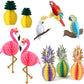 Hawaiian Flamingo Parrot Cactus Honeycomb Hanging Paper Ornament Birthday Wedding Summer Beach Tropical Luau Party Decoration