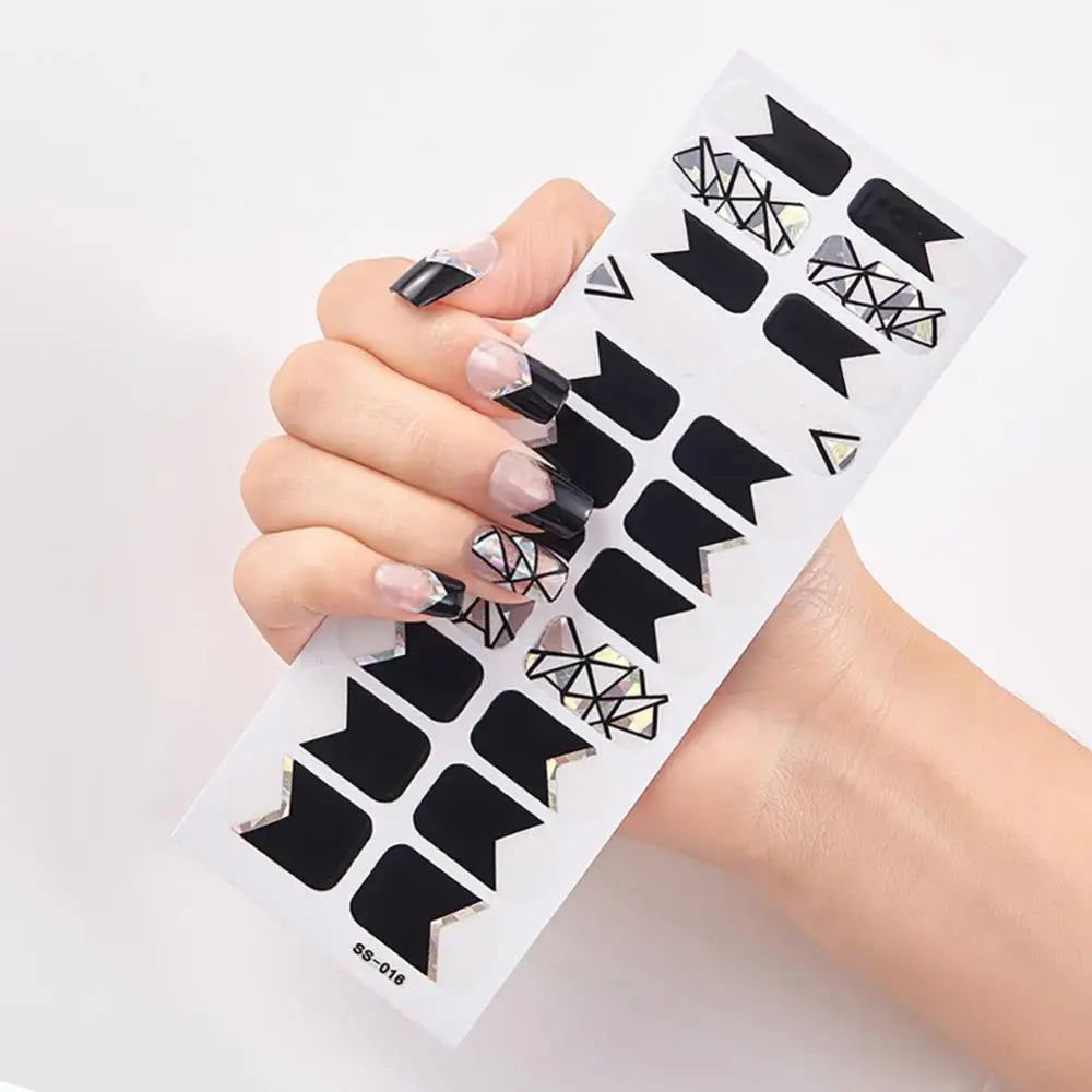 Fashion Stickers Long-lasting Double Ended Creative Nail Art Full Cover Strips Trendy Hottest Polish Wraps No Messy Polish Nails