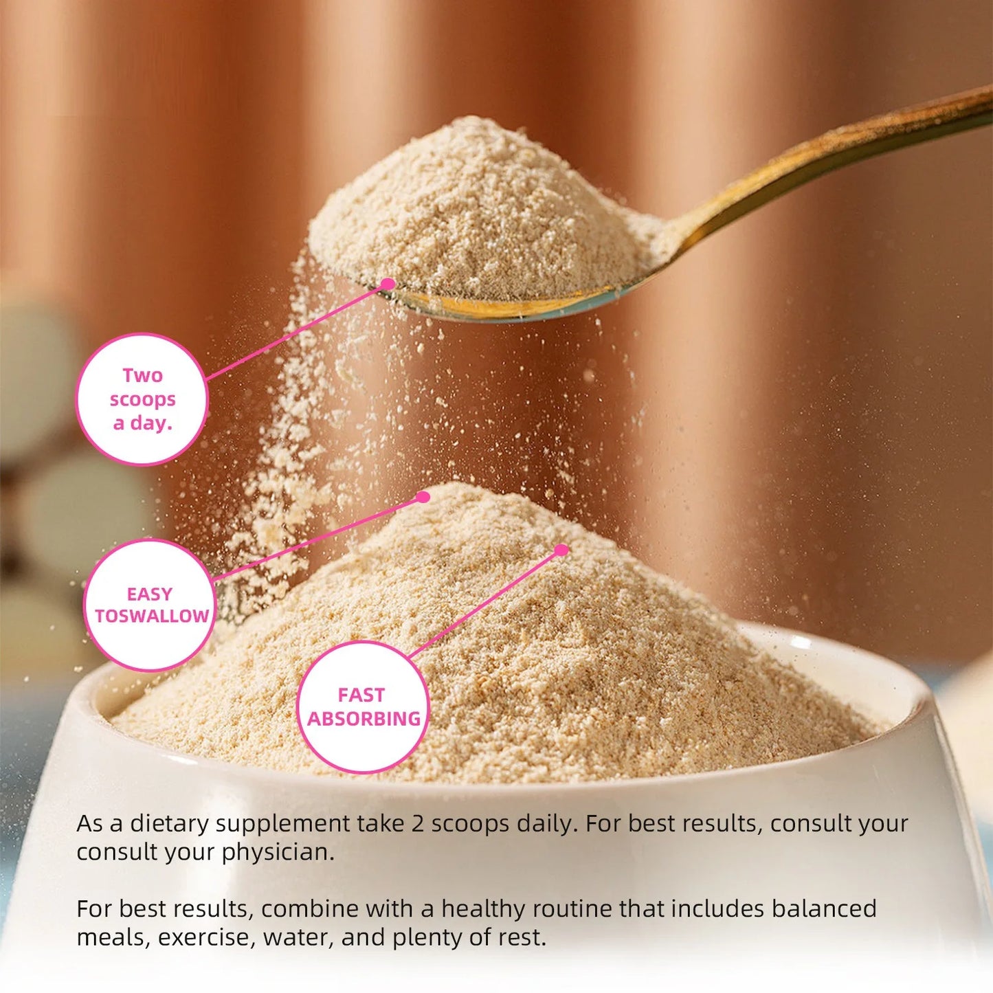 1LB Multi Collagen Protein Peptides Powder, Type I,II,III,V,X - Unflavored with Biotin 10000mcg,, Vitamin C, Hyaluronic Acid