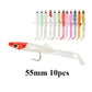 Afishlure Soft Eel White Raglou Fishing Lure Sea Small Game Bait 55mm 0.9g x10 Paddle Tail Mackerel Killing