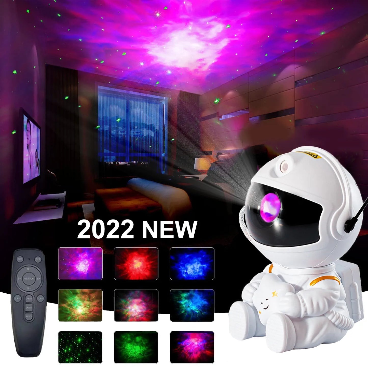 2022 Astronaut Star Projector Starry Sky Projector Galaxy Lamp Night Light For Decoration Bedroom Home Decorative Children Gifts