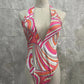 Women Swimsuit Split Swimsuit Bikini Striped Geometry Pattern One-Piece Swimsuit