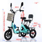 14 Inch Folding Electric Tricycle For Senior 48V Three-wheel Electric Bicycle Adult 2 Basket Seat Small Pedal ebike