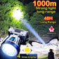 1000m High-beam Headlight Flashlight Headlamp rechargeabl waterproof Emergency Cycling Camping