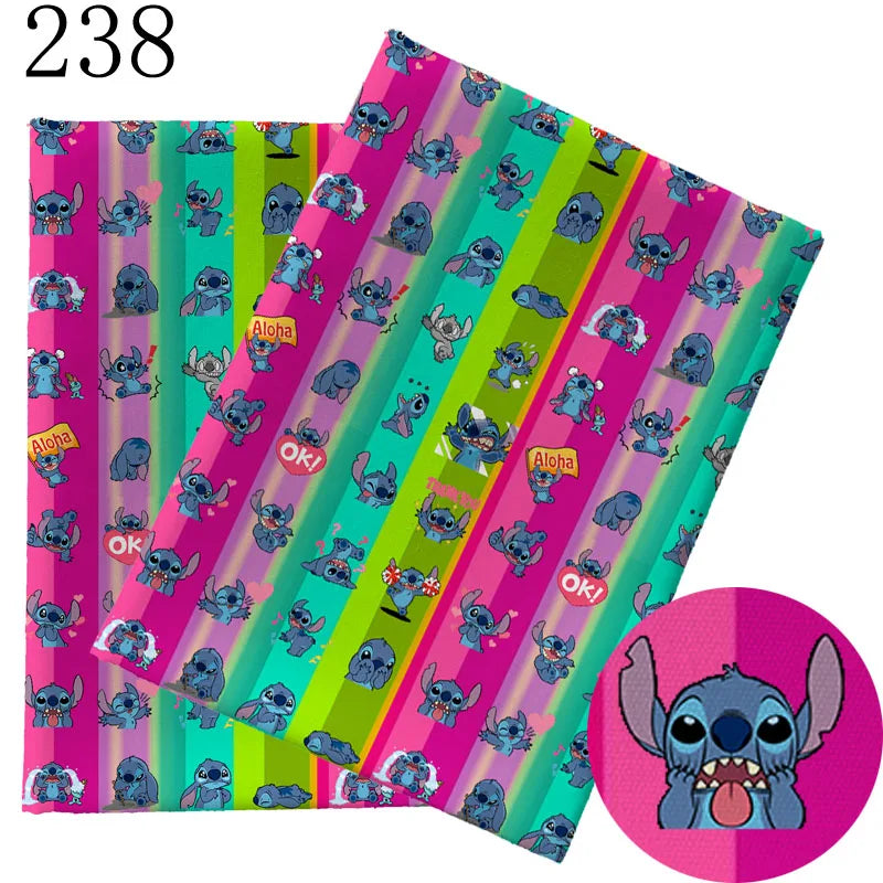 45X145cm movie character Lilo & Stitch Print Polyester cotton fabric Sewing Quilting DIY cloth Material Handmade F1491