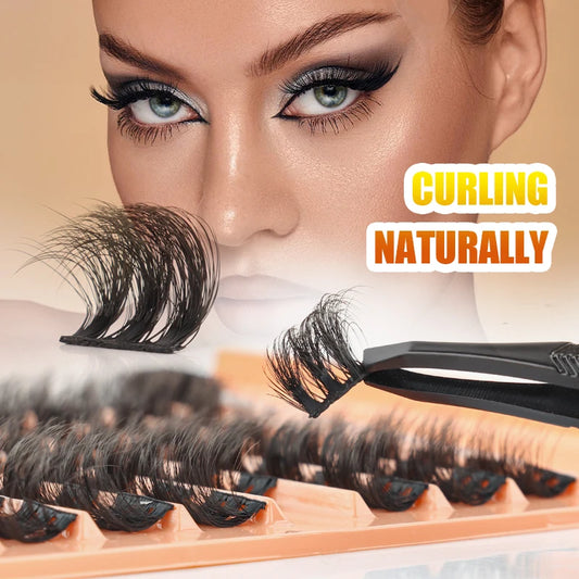 9 Rows 90 Bundles Eyelash Natural Russian Volume Extension Faux Cils Eyelashes Individual Cluster False Lashes Makeup Maquillage