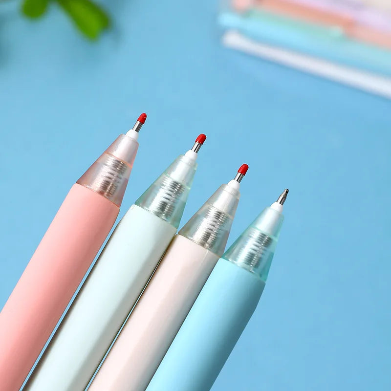 6pcs Simple Gel Pen Quick-Drying Black Ink Writing Smooth Japanese School Supplies Kawaii Pen Aesthetic Stationery Office Items