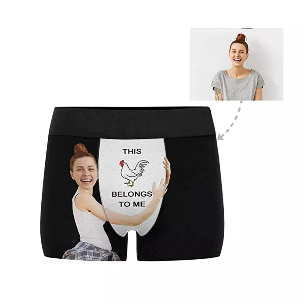 custom funny Girlfriends face Shorts wife Love Hug Boxer Christmas gift Valentines Day husband briefs brihtday underwear gifts