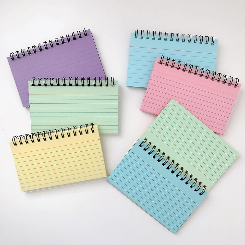 New Tearable Coil Notebook Index Card Notebook Stickers Scrapbooking Notebook Horizontal Line Journal Book School Supplies