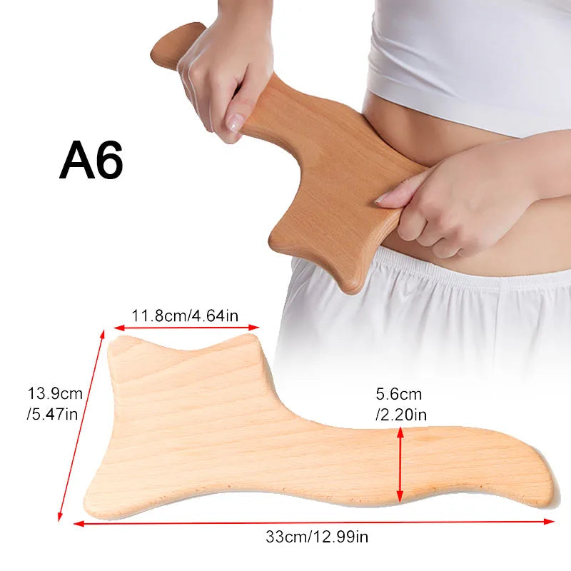 Wood Therapy Massage Tools for Body Shaping,Anti Cellulite Lymphatic Drainage,Professional Wooden Massage for Waist Sculpting